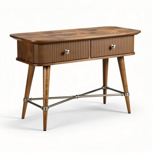 Mobili da ingresso in legno con due cassetti dimensioni 120 x 40 x 75cm